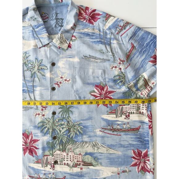 Tommy Bahama Men’s Silk Shirt XXL Holiday Hawaiian Season’s Greetings - Picture 6 of 10